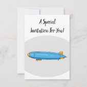 Voorbeeld cartoon van het luchtschip kaart (Achterkant)