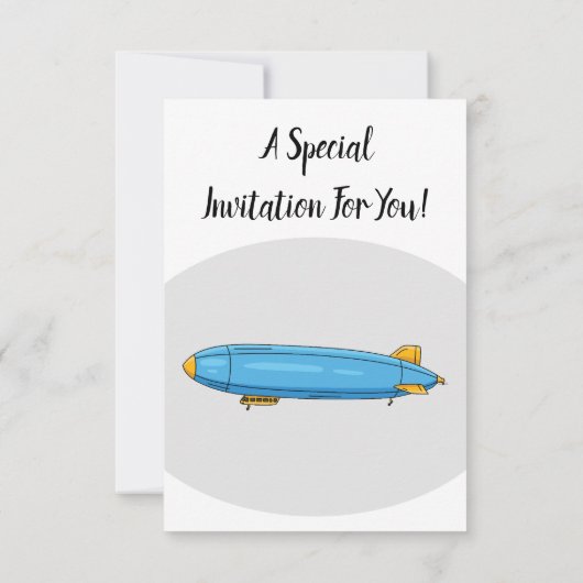 Voorbeeld cartoon van het luchtschip kaart (Achterkant)