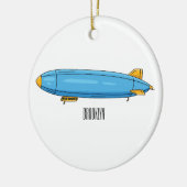 Voorbeeld cartoon van het luchtschip keramisch ornament (Links)