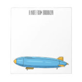 Voorbeeld cartoon van het luchtschip notitieblok (Voorkant)