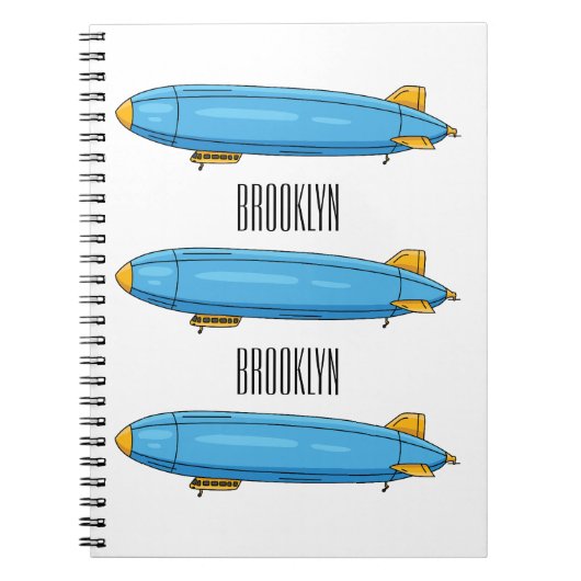 Voorbeeld cartoon van het luchtschip notitieboek (Voorkant)