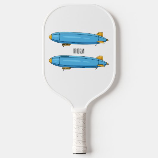 Voorbeeld cartoon van het luchtschip pickleball paddle (Voorkant)