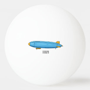 Voorbeeld cartoon van het luchtschip pingpongbal