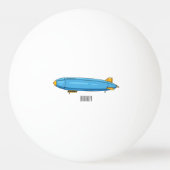 Voorbeeld cartoon van het luchtschip pingpongbal (Achterkant)