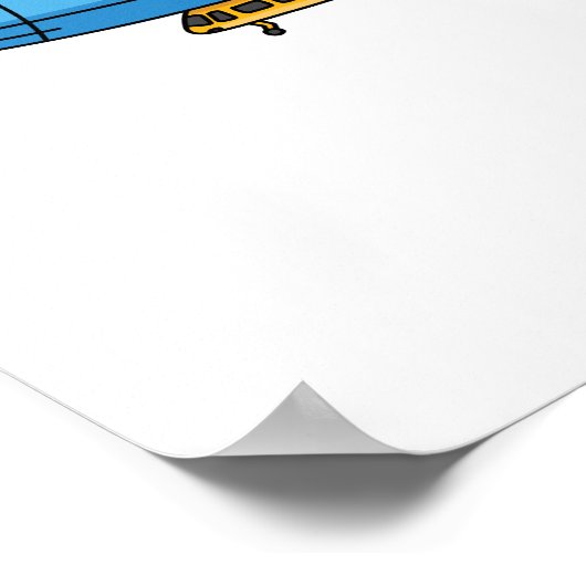 Voorbeeld cartoon van het luchtschip poster (Hoek)