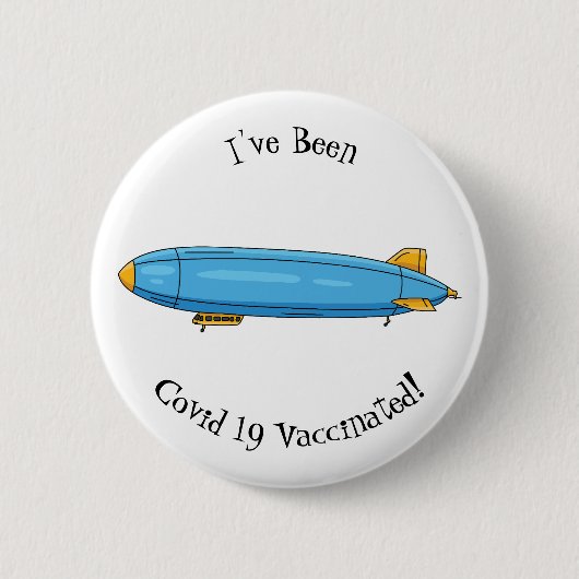 Voorbeeld cartoon van het luchtschip ronde button 5,7 cm (Voorkant)