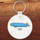 Voorbeeld cartoon van het luchtschip sleutelhanger (Voorkant)