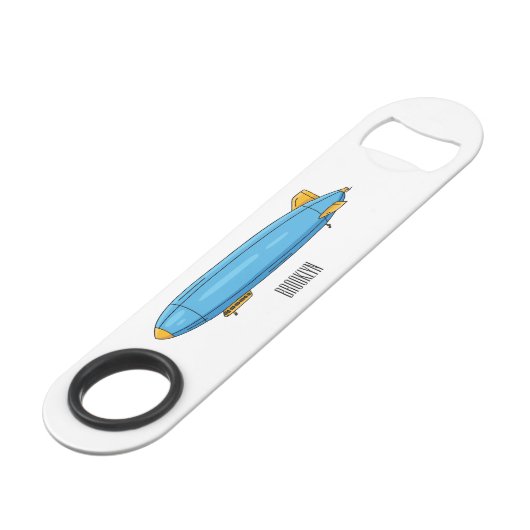 Voorbeeld cartoon van het luchtschip speed flessenopener (Voorkant Gekanteld)