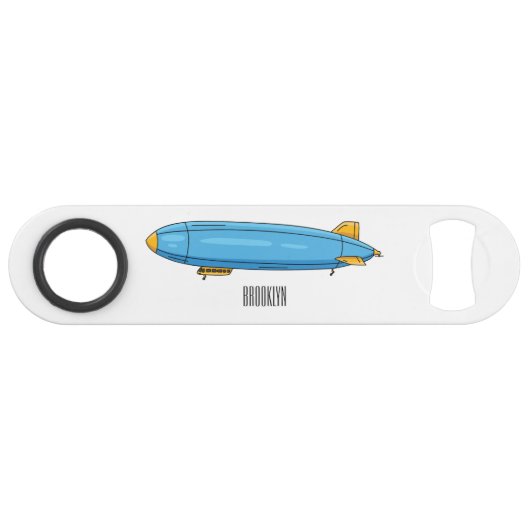 Voorbeeld cartoon van het luchtschip speed flessenopener (Voorkant (Horizontaal))