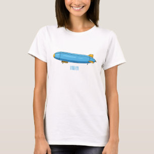 Voorbeeld cartoon van het luchtschip t-shirt