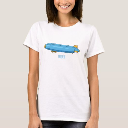 Voorbeeld cartoon van het luchtschip t-shirt (Voorkant)