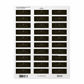 Voorbeeld Dark Green Typography Retouradres Etiket (Full Sheet)
