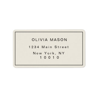 Voorbeeld Eenvoudig modern Return Address Label