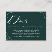 Voorbeeld Emerald Green Line Typografie Detail Informatiekaartje (Voorkant)