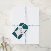 Voorbeeld Forest Green Calligraphy Eucalyptus Wedd Cadeaulabel (Met Touw)