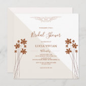 Voorbeeld herfstzijde bloemenbruids douche uitnodi save the date (Voorkant / Achterkant)