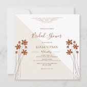 Voorbeeld herfstzijde bloemenbruids douche uitnodi save the date (Voorkant)