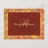 Voorbeeld huwelijksuitnodiging - Autumn Mist Lijst Uitnodiging Briefkaart (Achterkant)