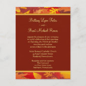 Voorbeeld huwelijksuitnodiging - Fall Leaves Borde Uitnodiging Briefkaart (Voorkant)