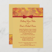 Voorbeeld huwelijksuitnodiging - Herfstbladeren -  Uitnodiging Briefkaart (Voorkant / Achterkant)