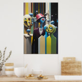 Voorbeeld in Ponderland Ken Gage Psychedelic Poster (Keuken)