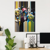 Voorbeeld in Ponderland Ken Gage Psychedelic Poster (Thuiskantoor)