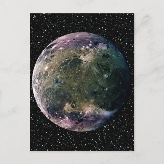 VOORBEELD JUPITER'S MOON GANYMEDE-sterren ~ Briefkaart (Voorkant)