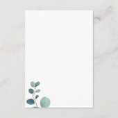 Voorbeeld kalligrafie Eucalyptus Wedding Details Informatiekaartje (Achterkant)