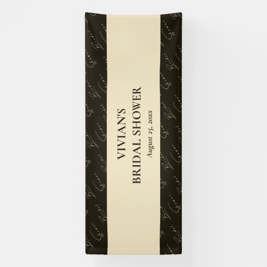 Voorbeeld kalligrafie tekstpatroon bruidsdouche spandoek (Verticaal)