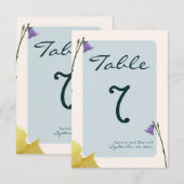 Voorbeeld klassiek gouden groen trouwlijstnummer informatiekaartje (Voorkant / Achterkant)