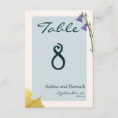 Voorbeeld klassiek gouden groen trouwlijstnummer informatiekaartje (Voorkant)