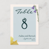 Voorbeeld klassiek gouden groen trouwlijstnummer informatiekaartje (Achterkant)