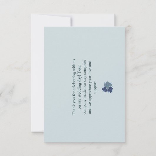 Voorbeeld klassiek paars groen Dank je kaart (Achterkant)