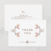 Voorbeeld Kruis Wilde Bloem Bedankkaart (Voorkant / Achterkant)