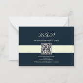 Voorbeeld Marine QR Code Scan RSVP Notitiekaartje (Voorkant)
