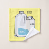 Voorbeeld melkcartoon bad handdoek (Wasdoekje)