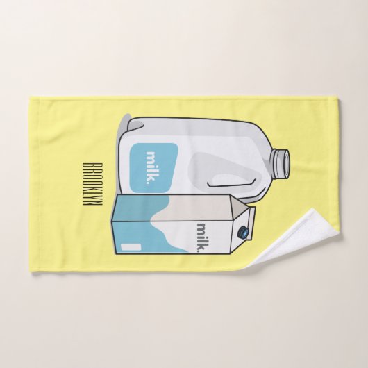 Voorbeeld melkcartoon bad handdoek (Handdoek)