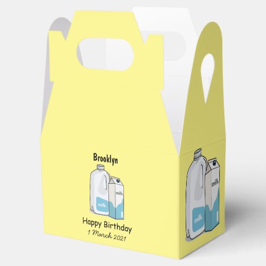 Voorbeeld melkcartoon bedankdoosjes (Geopend)