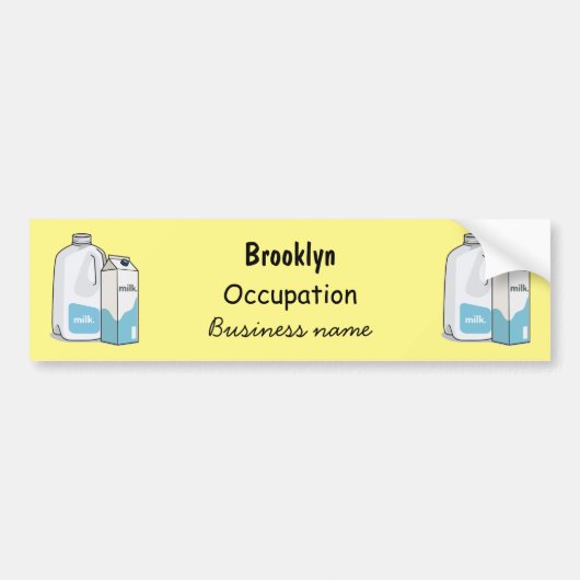 Voorbeeld melkcartoon bumpersticker (Voorkant)