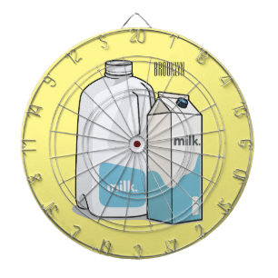 Voorbeeld melkcartoon dartbord