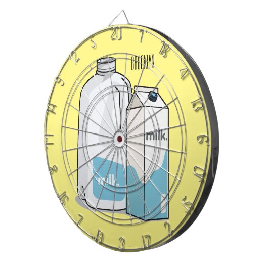 Voorbeeld melkcartoon dartbord (Voorkant Rechts)