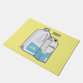 Voorbeeld melkcartoon deurmat (Schuin)