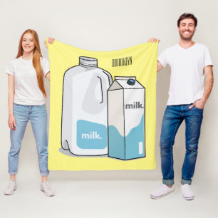 Voorbeeld melkcartoon fleece deken
