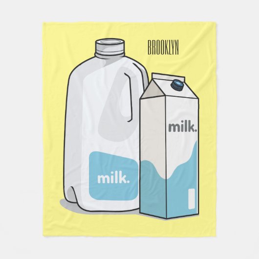 Voorbeeld melkcartoon fleece deken (Voorkant)