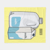 Voorbeeld melkcartoon fleece deken (Voorkant (Horizontaal))