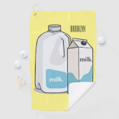 Voorbeeld melkcartoon golfhanddoek (Insitu)