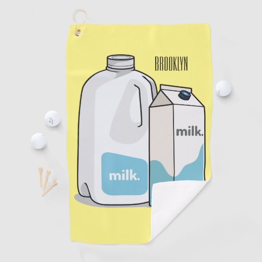 Voorbeeld melkcartoon golfhanddoek (Insitu)