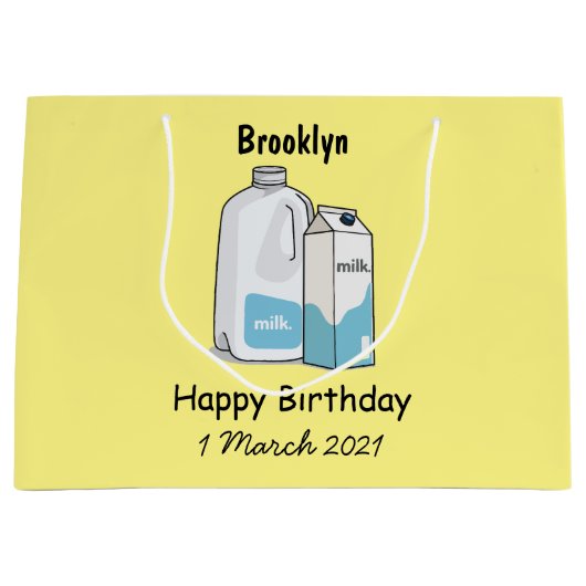Voorbeeld melkcartoon groot cadeauzakje (Voorkant)