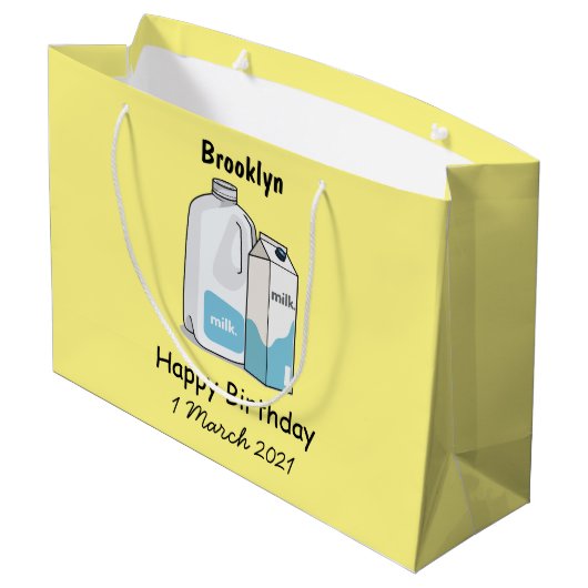 Voorbeeld melkcartoon groot cadeauzakje (Achterkant Gekanteld)