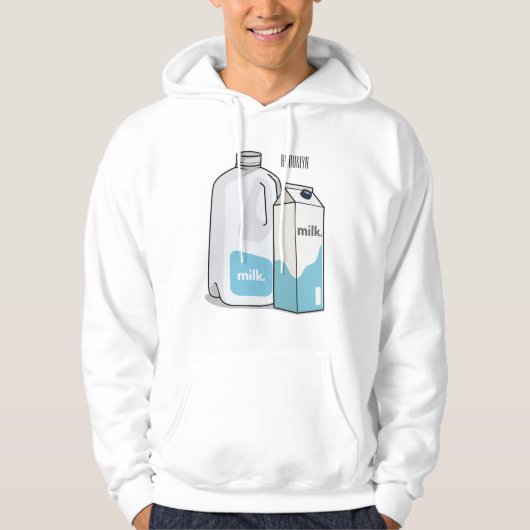 Voorbeeld melkcartoon hoodie (Voorkant)